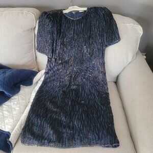 Black Sequin Cocktail Dress